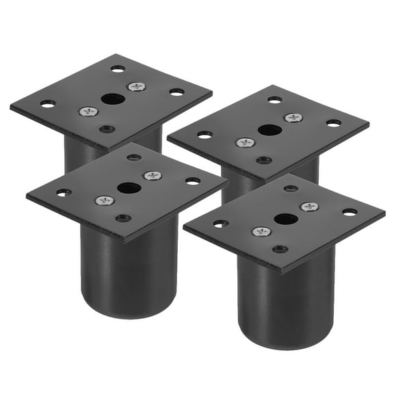 RENACLIPY Adjustable Furniture Legs Aluminum Alloy 4Pcs Black