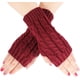 thumbnail image 3 of Guantes sin dedos para mujer, 4 pares de guantes sin dedos, puños, calentadores de brazos, muñequeras, de punto, cortos, de punto, medio dedos, 3 of 7