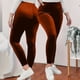 thumbnail image 1 of Karight Women's High Waist Velvet Elastic Leggings Velvet Warm Yoga Pants Buttery Soft Velour Leggings, 1 of 5