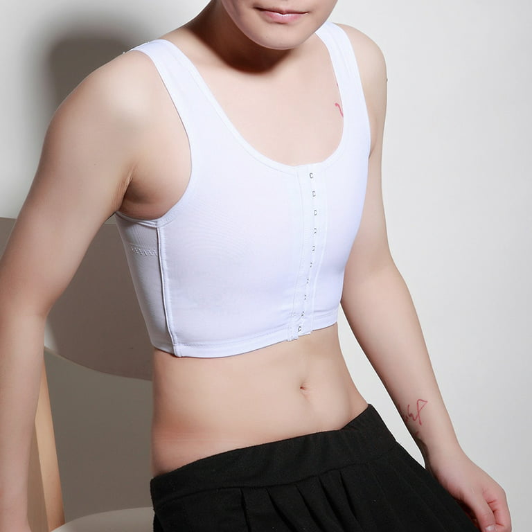ertutuyi breathable chest binder short corset vest elastic sport bra  sleeveless tops tank 