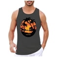thumbnail image 5 of Beach Tank Top Men Summer Casual Coconut Tree Graphic Crewneck Sleeveless Shirt Beach Vacation Outfits, 5 of 5