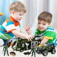 thumbnail image 4 of Set de juguetes JOYIN para vehículos militares, helicóptero de transporte por fricción, 4 of 7