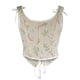 thumbnail image 2 of ICHUANYI Clearance Women Casual Sexy Eyelet Lace-up Floral Print Fishbone Court Vintage Corset Straps Tank Top(Beige, L) Ichuanyi Ichuanyi, 2 of 9