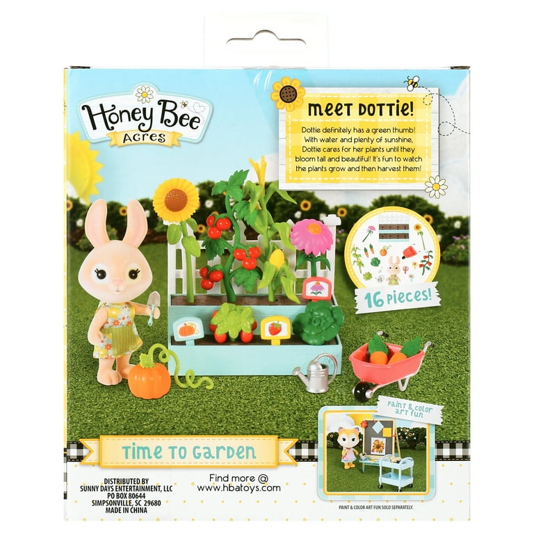 Honey Bee Acres Time to Garden Playset with Bunny Figure, 16