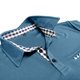 thumbnail image 5 of Mangas de Mano para Hombres de Manga Corta Raya Botón Abajo Camisa Casual Poliéster Gradiente Patrón Cuello Redondo para el Uso Diario, Moda de Ocio para la Primavera, 5 of 9