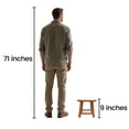 thumbnail image 5 of CONSDAN Step Stool, USA Grown Oak, Handcrafted Solid Wood Stool, 9" Low Stool(Chocolate), 5 of 8