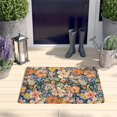 thumbnail image 2 of Pioneer Flower Floral Print Flannel Non Slip Door Rugs,Washable Door Mats Indoor,Decorative Door Mats,Dirt-Resistant and Absorbent Doormat for Entrance,Bedroom,Kitchen,Bathroom,23.5"x16", 2 of 5