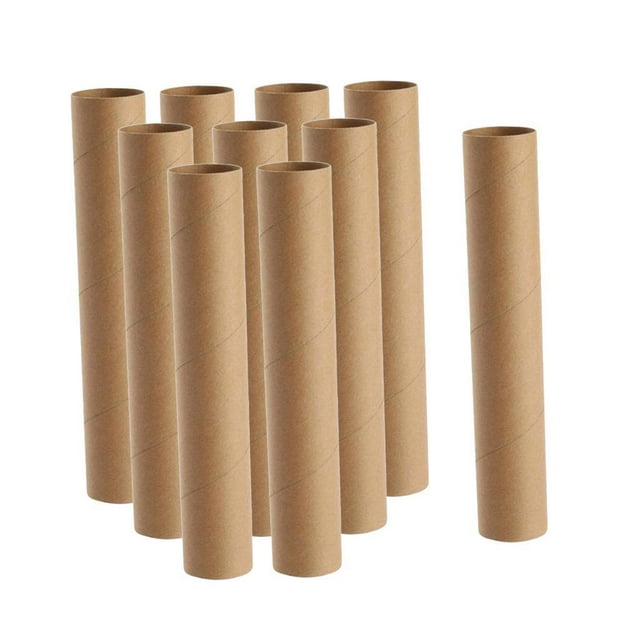 10 tubos de cartón para manualidades, rollos gruesos resistentes a la presión para envolver regalos. 10 cm