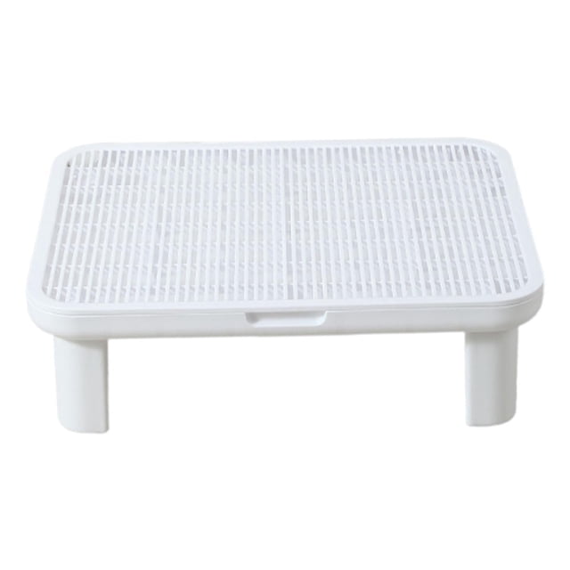 Flynix Cat Step Kitten Litters Box Footboard Professional Supplies Litter Trapper Cat White