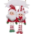 thumbnail image 5 of Festive Red White Gnome Family Couple 5 x 4 Resin Decorative Hanging Holiday Ornament, 5 of 6