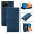 thumbnail image 1 of SaniMore for iPhone 14 Pro Max 6.7" 2022 Case [Magnetic Flip Full Protecetive Cover] Card Cash Pokcet + Kickstand + Retro Wear-resisitant PU Leather + Shockproof TPU Inner Business Shell, Blue, 1 of 9
