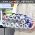 thumbnail image 1 of Refrigerator Drink Storage Box Double-layers Self-rolling Plastic Fridge Beer Can Beverage Organizer Holder Kitchen Supplies, 1 of 8