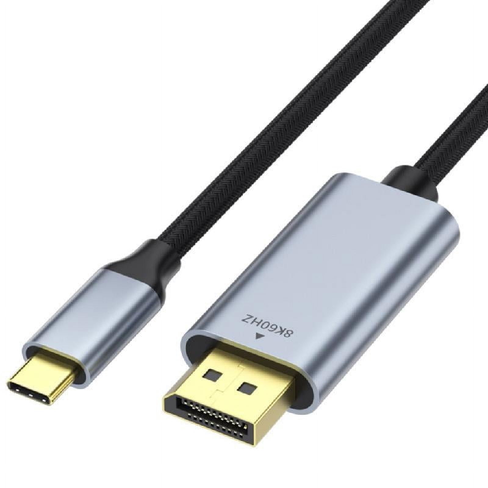 Portable 8K60Hz Type C to DisplayPort Connection Cable Male USB C to Male Port