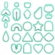 thumbnail image 5 of 24 cortadores para aretes de arcilla polimérica. Kit para hacer aretes de arcilla polimérica. D-Verde 24 piezas, 5 of 5