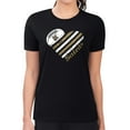 thumbnail image 4 of Women's G-III 4Her by Carl Banks Black New Orleans Saints Heart Graphic Fitted T-Shirt, 4 of 5