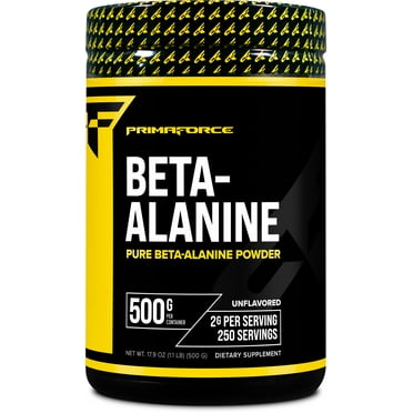 Primaforce Beta Alanine Powder 500 Grams (1.1lbs) Unflavored - Pre Workout and Post Workout Supplement