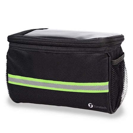 Zone Tech Bicycle Handlebar Bag - Handlebar Bag with Reflective Stripe for Outdoor Activity