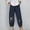 Navy, variant on Jacenvly linen pants women Clearance Bundle Foot Long Elastic Waisted Drawstring Pocket Print Trousers for Women Fashion Casual Printing Fold Loose Full Length Pants