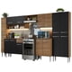 thumbnail image 1 of Cocina Integral Completa 325cm Emilly Madesa 02 - Marrón/Negro, 1 of 10