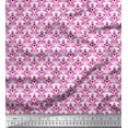 thumbnail image 1 of Soimoi Rayon Fabric Ogee Damask Print Fabric by Yard 42 Inch Wide, 1 of 3
