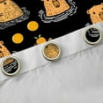 thumbnail image 4 of Manfei Cute Capybara Black Out Curtains,Cartoon Ocean Animal Curtains Pack of 2 (42x63 Each),Brown Black Bedroom Curtains For Girls Boys,Microfiber Bedroom Decor, 4 of 6