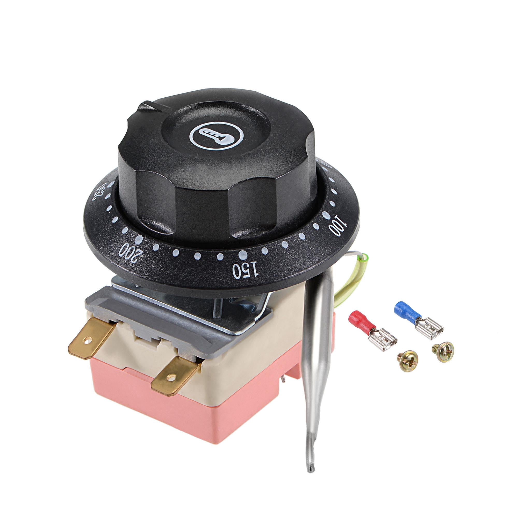 Thermostat Réfrigérateur WPF24 2 Broches 6A - Contrôle Précis Température Pour Frigo & Congélateur, Fil 1.5m