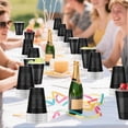 thumbnail image 4 of JJEAN-50 Pack Black Plastic Cups 18 Ounce Black Cups Plastic Disposable Cup Bulk Cup for Party Wedding Birthday, 4 of 4