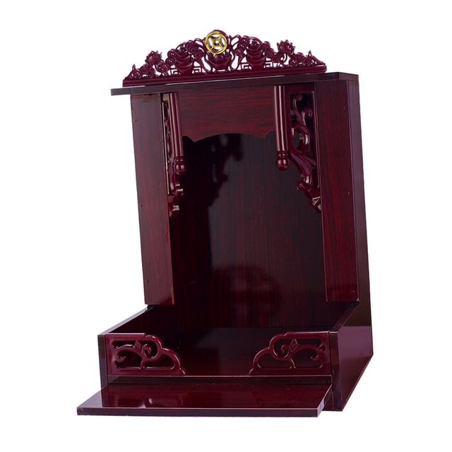 Nicho budista para altar de Buda, tablero oculto tradicional para tirar, regalo de Año Nuevo 10 pulgadas Sin placa