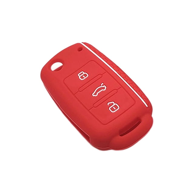Funda de silicona para mando a distancia inteligente, funda protectora a prueba de golpes, se adapta perfectamente a la funda para mando a distancia, Rojo shamjiam Caso de la cubierta clave