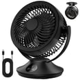 thumbnail image 1 of Ventilador de escritorio PISLIOU de 1200 mAh, recargable, 6 velocidades, inclinación 360°, 1 of 8