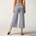 thumbnail image 6 of Delayuji Womens Capri Pants Casual Yoga Pant High Waisted Elastic Yoga Short Flared Pants Summer Sport Wear, 6 of 8