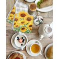 thumbnail image 4 of Yellow Sunflowers Kitchen Dish Towels for Drying Dishes Set of 2, Summer Floral Elegant Pastoral Checkered Waffle Weave Microfiber Hand Tea Bathroom Towels Quick Dry & Absorbent Towel 15.7x23.6, 4 of 7