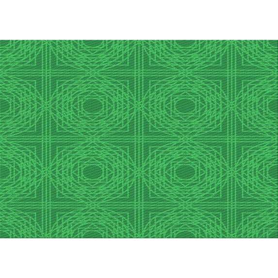 Ahgly Company Machine Washable Indoor Rectangle Transitional Neon Green Area Rugs, 8' x 10'