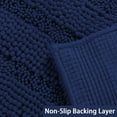 thumbnail image 4 of Plush Chenille Bathroom Runner 47"x 17" Blue Non Slip Shower Mat, Extra Soft and Absorbent Thick Shaggy Shaggy Rug for Tub, Navy, 4 of 4