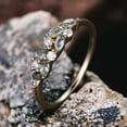 thumbnail image 2 of thejewelryart Vintage-Inspired Marquise Cut Moss Agate & Moissanite Wedding Band Handmade Ring Perfect Gift for Anniversaries Black Vermeil 8, 2 of 5