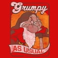 thumbnail image 2 of Girl's Snow White and the Seven Dwarfs Grumpy as Usual Distressed Graphic Tee Red Small, 2 of 5