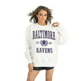 thumbnail image 3 of Women's Gameday Couture White Baltimore Ravens Timeless Triumph Premium Fleece Pullover Sweatshirt, 3 of 5