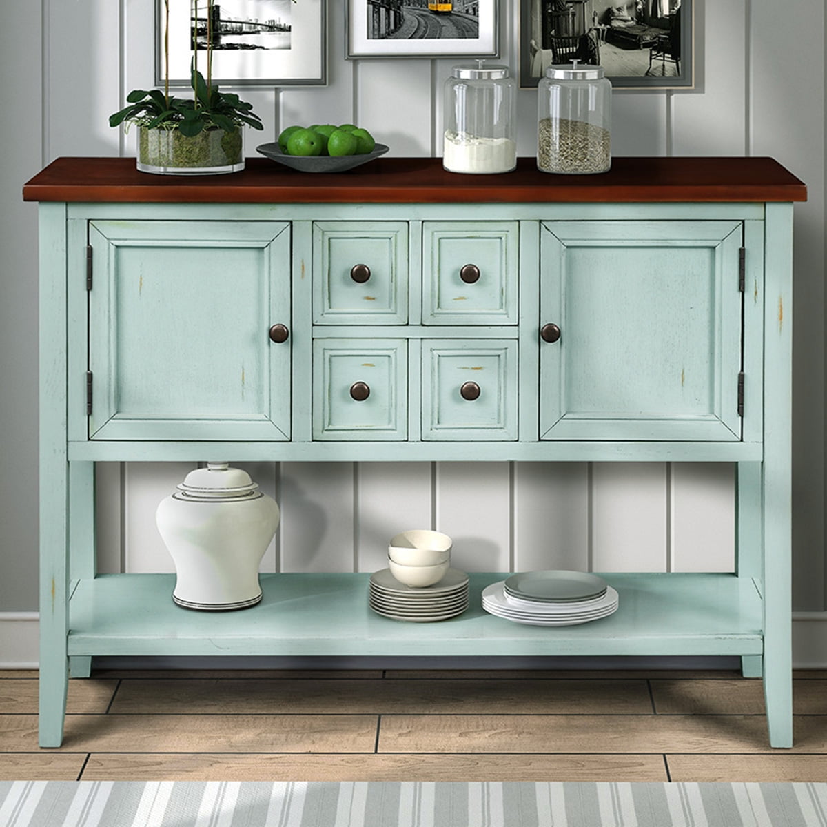 Details about   Kitchen Storage Pantry Cabinet Cupboard Food Organizer Wood Furniture Tall Shelf 