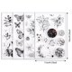 thumbnail image 2 of Sellos de Silicona, 4 Piezas Sellos de Silicona Transparente Flores Helecho Mariposa Plantas refranes Juego de Sellos de Silicona Vintage para Diario de Bricolaje Scrapbooking Juego de Sellos de, 2 of 7