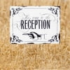 Hortense B Hewitt 20781 Vintage This way to Reception Yard Sign