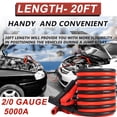 thumbnail image 3 of iMeshbean 20Ft 2/0 Gauge Jumper Cables 5000A, Power Jumper Booster Cables, Automotive Booster Cables for Car SUV & Trucks Battery, 3 of 8
