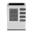 thumbnail image 1 of LED Alarm Clock with LCD Temperature Display and Pen Holder, 1 of 5