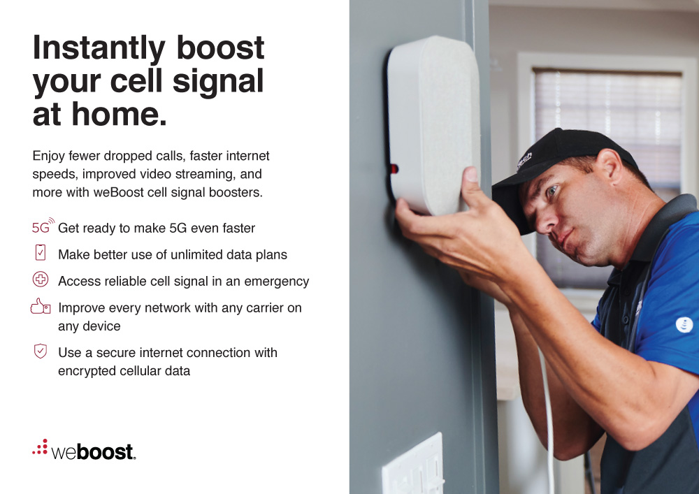 weBoost Installed Home Complete, Cell Phone Signal Booster Kit with Professional Installation, Boosts 4G LTE & 5G, All U.S. Carriers - image 3 of 11