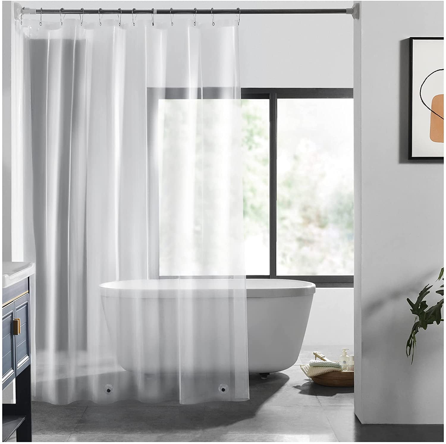 Clear Shower Curtain Liner 180*200cm EVA Light Weight Shower Liner