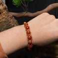 thumbnail image 3 of HOOUN Red Jade Bracelets Natural Man Women Bangles Chalcedony 925 Silver Jewelry, 3 of 3