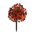 thumbnail image 2 of Artificial Fall Topiary Ball Stake 22 Inch, Detachable Ground Stake Floral Decor for Front Porch Garden Planter Pathway Indoor Outdoor Home Decor, 1PC,#B, 2 of 9