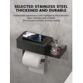 thumbnail image 5 of Cevemin 304 Stainless Steel Toilet Paper Holder with Shelf and Lockable Storage Compartment - Drill-Free Adhesive or Screw Mount for Bathroom Toilet Paper Organizer, 5 of 9