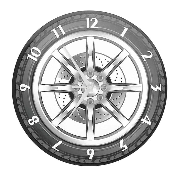Custom Your Garage Name Car Service Repair Garage Acrylic Wall Clock Tire Wheel Auto Watch Mechanic