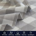 thumbnail image 2 of 4-Piece Cotton Flannel Sheet Set, Deep Pocket Fitted, Queen, Buffalo Check Gray, 2 of 5