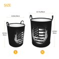 thumbnail image 5 of XMXT Collapsible Laundry Basket, American Flag Skull Print Waterproof Laundry Hamper, 40L Black, 5 of 8